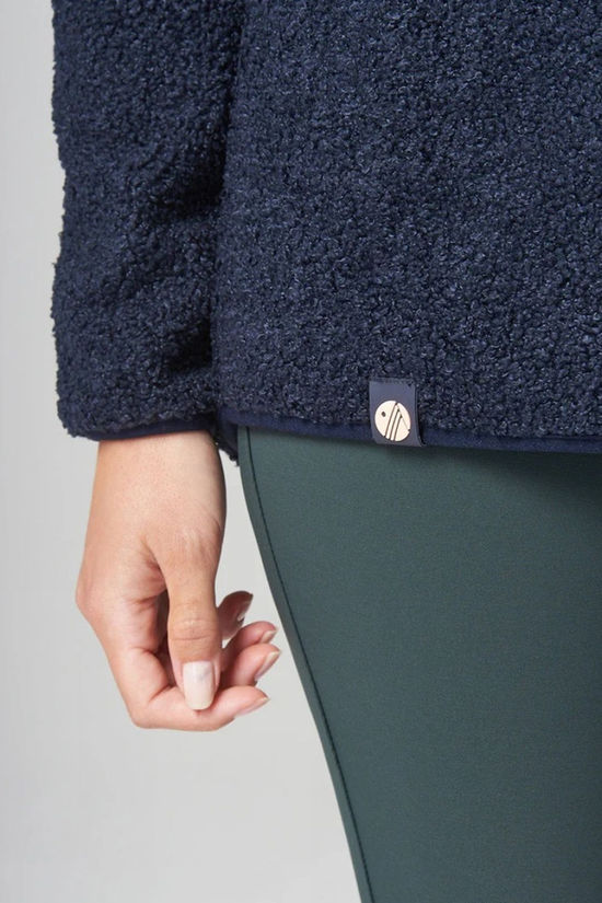 Acai Womens Windproof Fleece Hoodie Deep Navy