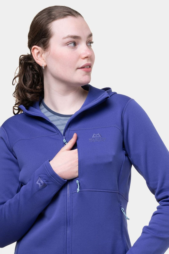 Mountain Equipment Womens Durian Hooded Fleece Jacket Clematis