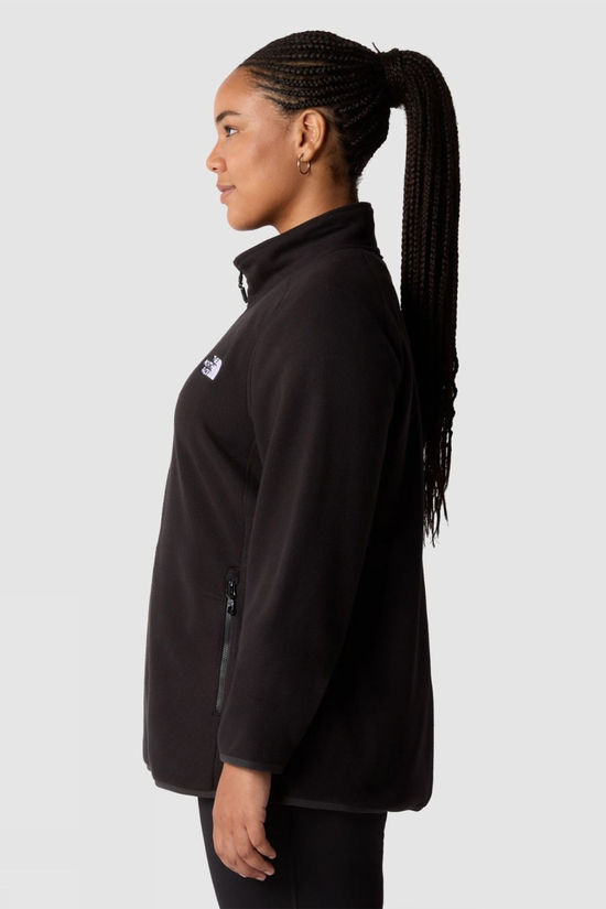 The North Face Womens Plus Size 100 Glacier Full Zip Fleece Jacket Tnf Black