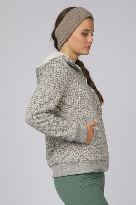 Ayacucho  Womens Medina Full Zip Fleece Hoodie Grey