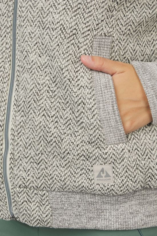 Ayacucho  Womens Medina Full Zip Fleece Hoodie Grey