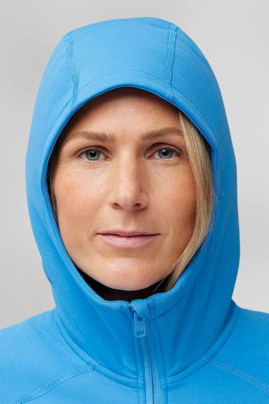 Fjallraven Womens Expedition Fleece Hoodie Jacket Un Blue