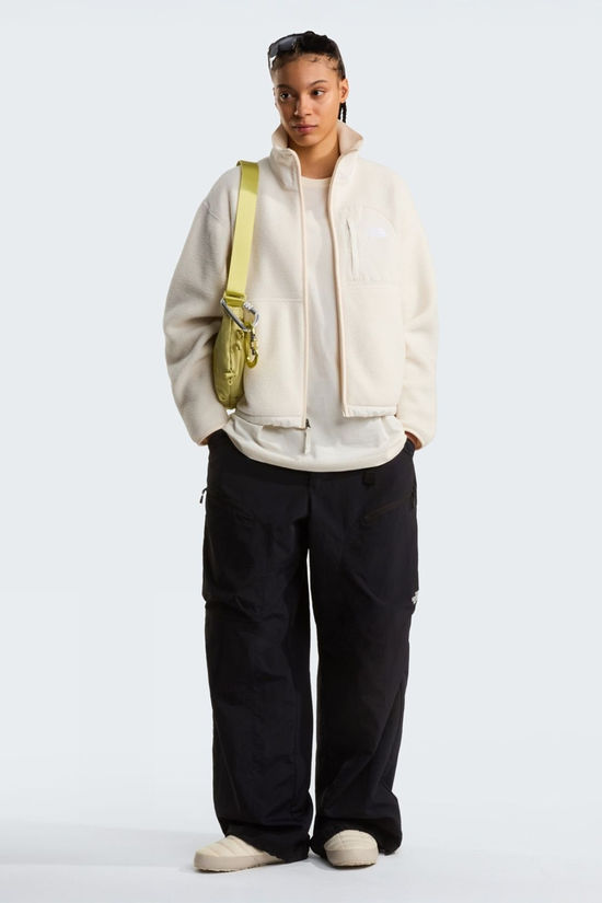 The North Face Womens Yumiori Off Peak Full Zip Fleece Jacket White Dune