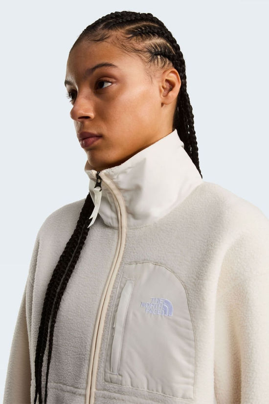 The North Face Womens Yumiori Off Peak Full Zip Fleece Jacket White Dune