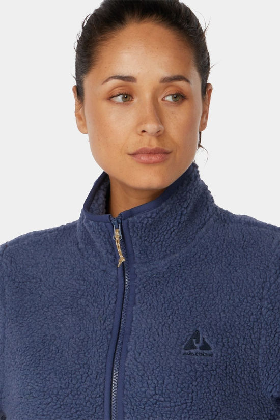Ayacucho Womens Striding Landscape Full Zip Fleece Vintage Indigo Print