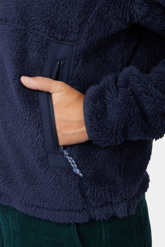 Ayacucho Womens Wray Highloft Full Zip Fleece Navy