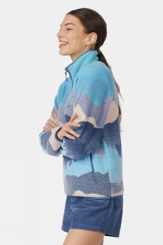 Ayacucho Womens Thirlmere Half Zip Fleece Aquarius Print