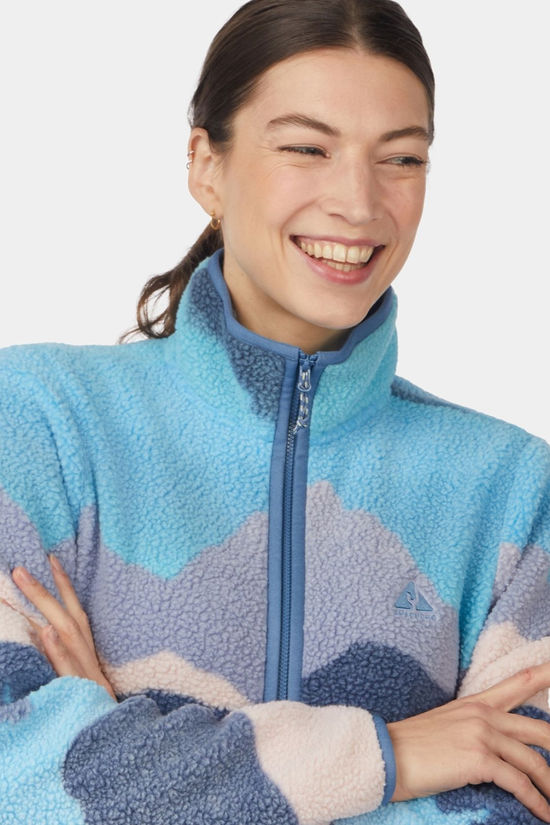 Ayacucho Womens Thirlmere Half Zip Fleece Aquarius Print