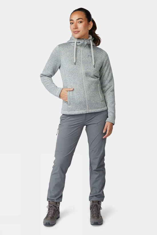 Ayacucho Womens Grange Full Zip Fleece Hoodie Gray Violet Melange