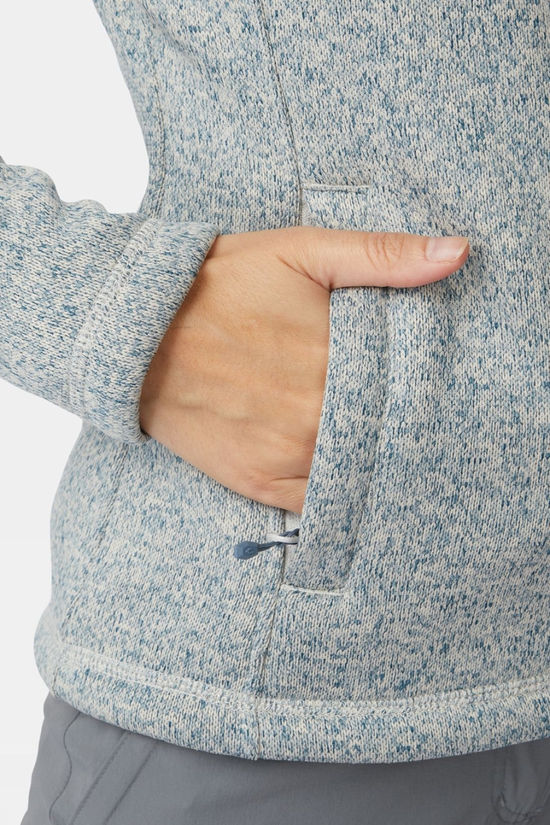 Ayacucho Womens Grange Full Zip Fleece Hoodie Gray Violet Melange