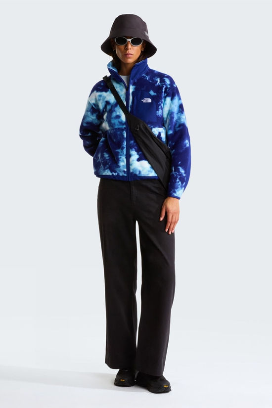 The North Face Womens Yumiori Off Peak Full Zip Fleece Jacket - Print Bold Blue Granitic Rock