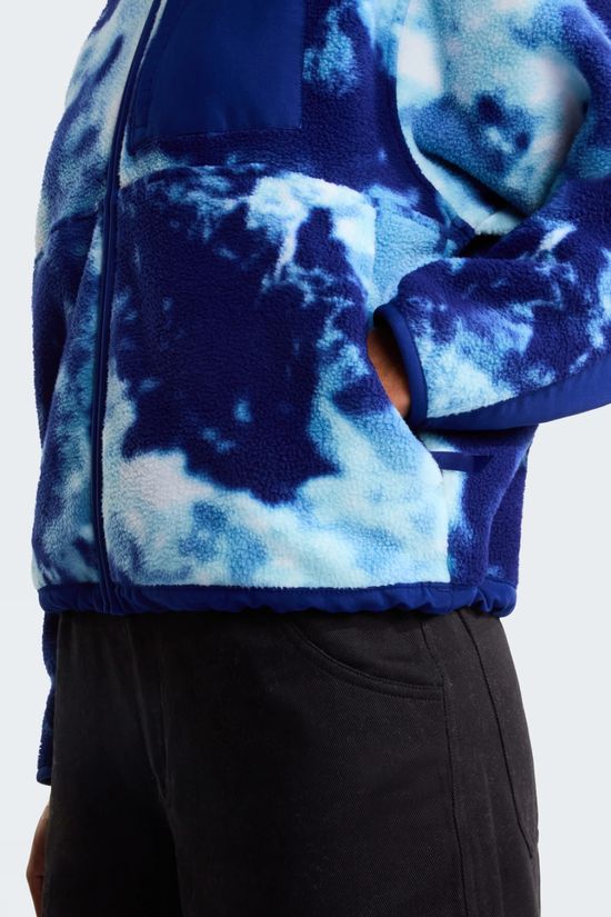 The North Face Womens Yumiori Off Peak Full Zip Fleece Jacket - Print Bold Blue Granitic Rock