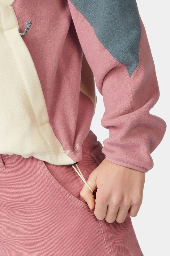 Ayacucho Womens Vlieland Half Zip Fleece Goblin Blue/Turtledove/Foxglove