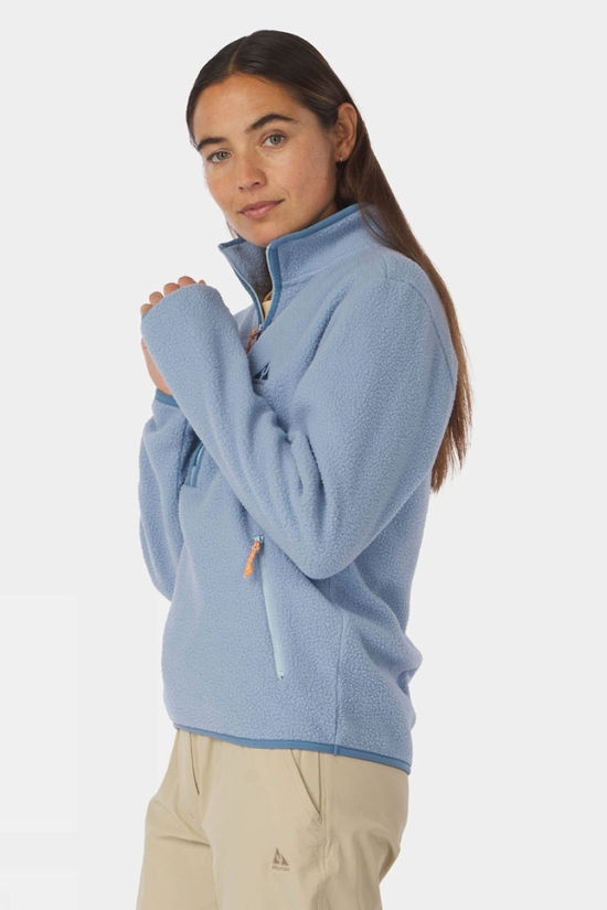 Ayacucho Womens Tenby Half Zip Fleece Chambray Blue Te