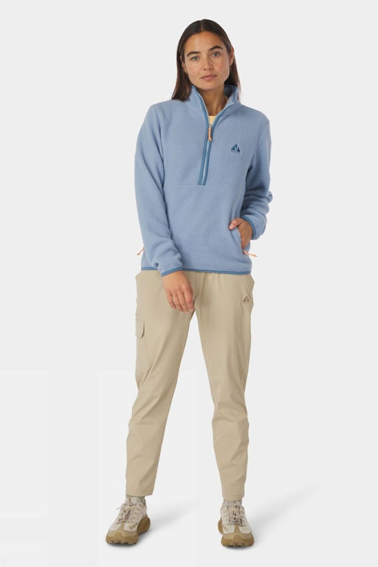 Ayacucho Womens Tenby Half Zip Fleece Chambray Blue Te
