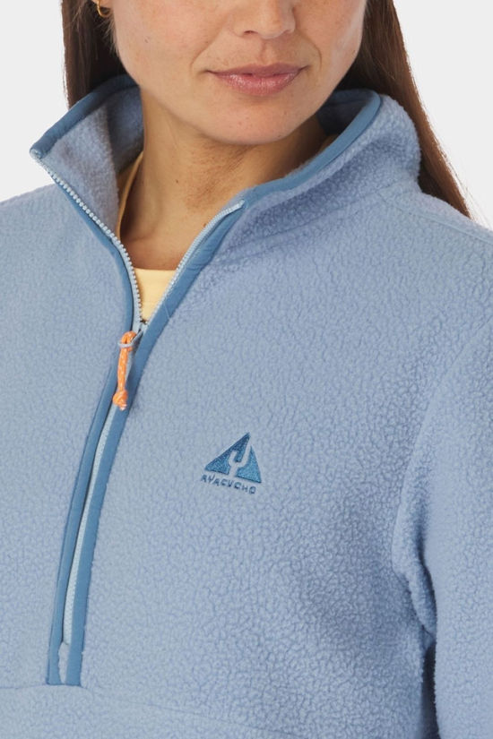 Ayacucho Womens Tenby Half Zip Fleece Chambray Blue Te