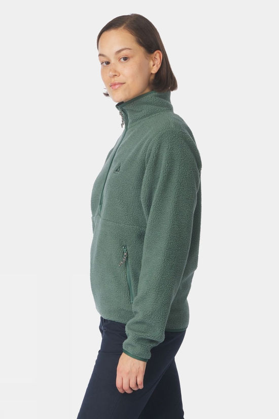 Ayacucho Womens Tenby Half Zip Fleece Sage Leaf