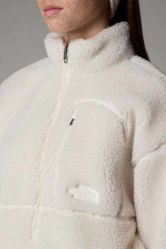 The North Face Womens Extreme Pile Pullover Fleece White Dune