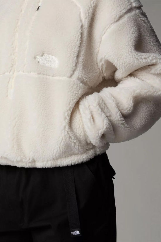 The North Face Womens Extreme Pile Pullover Fleece White Dune