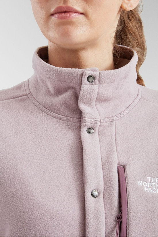 The North Face Womens Nervia Snap Neck Pullover Fleece  Purple Chalk/Midnight Mauve
