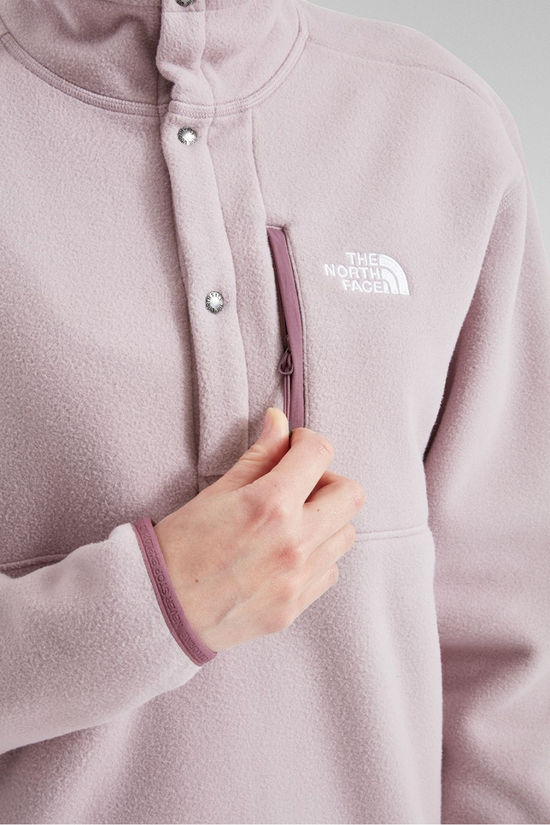 The North Face Womens Nervia Snap Neck Pullover Fleece  Purple Chalk/Midnight Mauve