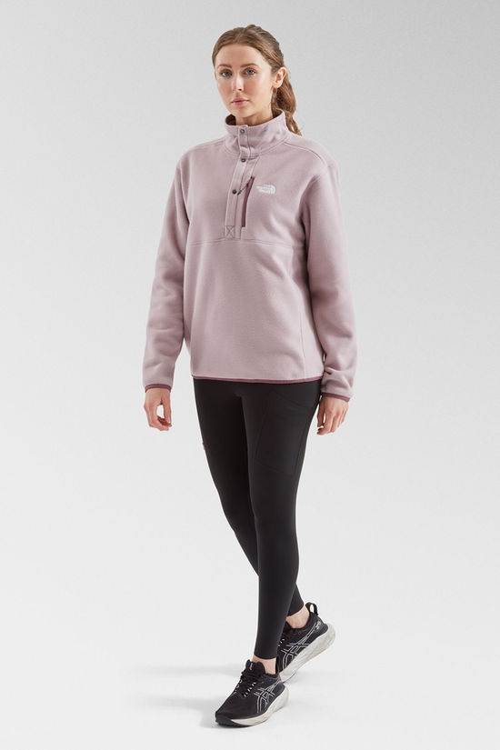 The North Face Womens Nervia Snap Neck Pullover Fleece  Purple Chalk/Midnight Mauve