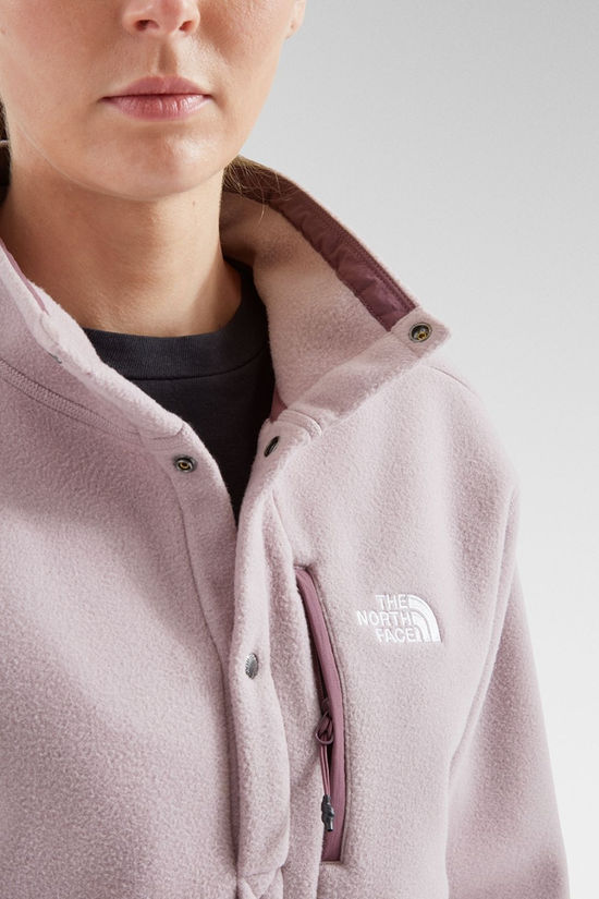 The North Face Womens Nervia Snap Neck Pullover Fleece  Purple Chalk/Midnight Mauve