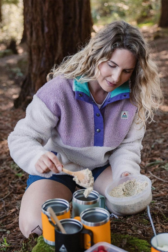 Passenger Womens Create Recycled Deep-Pile Sherpa Fleece Lilac Mist/ Vintage White