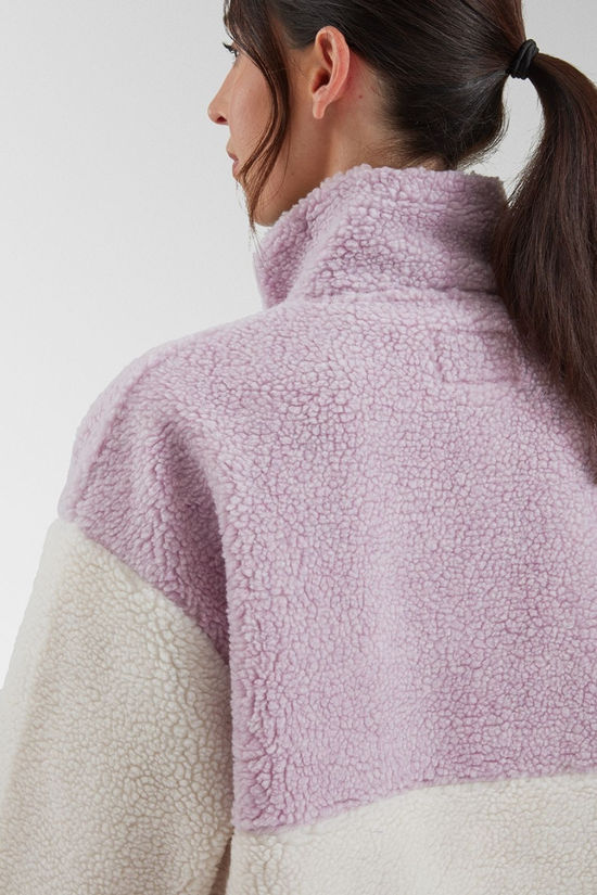 Passenger Womens Create Recycled Deep-Pile Sherpa Fleece Lilac Mist/ Vintage White