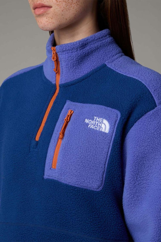 The North Face Womens Yumiori Quarter Zip Fleece Estate Blue/Indigo Plum