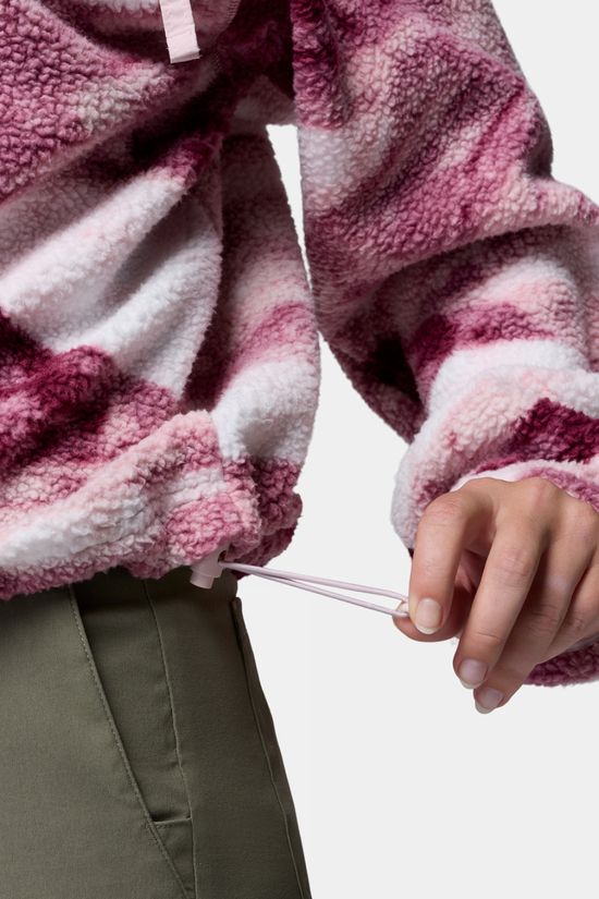 Columbia Womens Helvetia II Cropped Sherpa Half Snap Printed Fleece  Antique Mauve, Summits