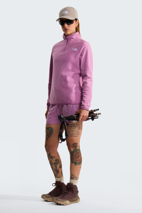 The North Face Womens Glacier Quarter Zip Fleece Hushed Lavender