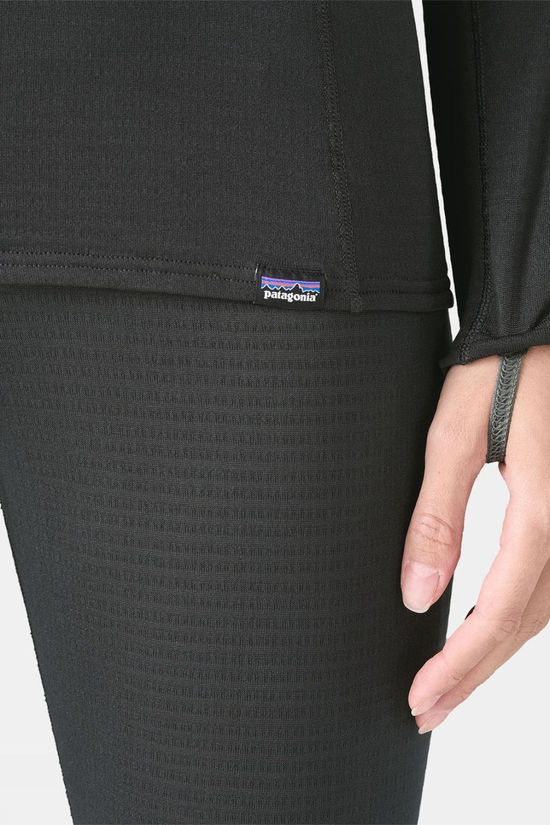 Patagonia Womens Capilene Thermal Weight Crew Base Layer Top Black