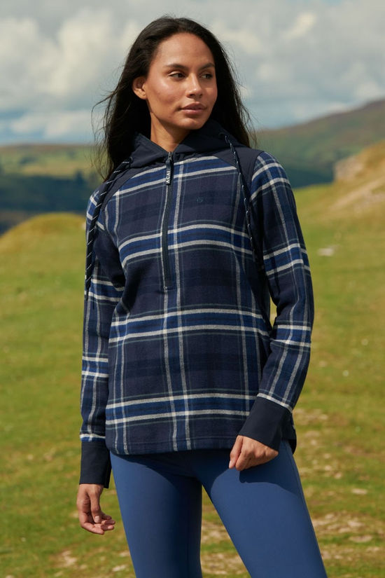 Acai Womens Boyfriend Hoodie Dark Blue