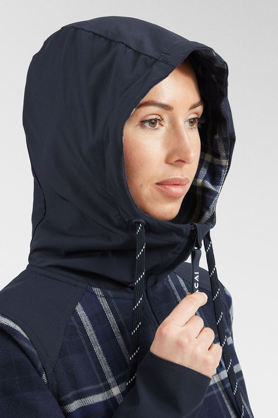 Acai Womens Boyfriend Hoodie Dark Blue