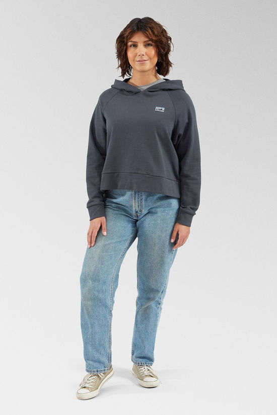 Patagonia Womens Regenerative Organic Certified Cotton Essential Hoodie Smolder Blue