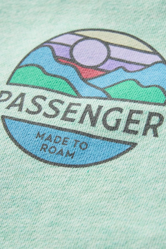 Passenger Womens Laidback Organic Hoodie Aqua Marl