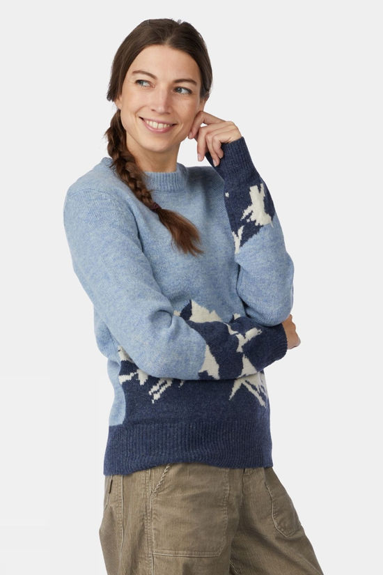 Ayacucho Womens Berg Landscape Jumper Blue Mirage