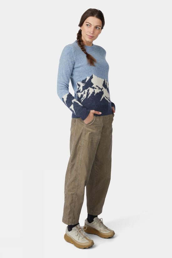 Ayacucho Womens Berg Landscape Jumper Blue Mirage
