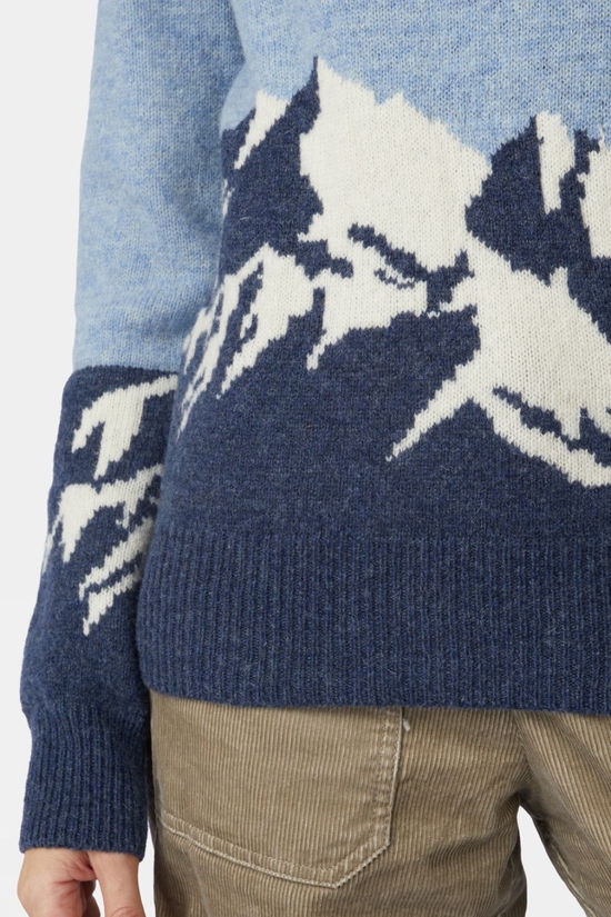 Ayacucho Womens Berg Landscape Jumper Blue Mirage