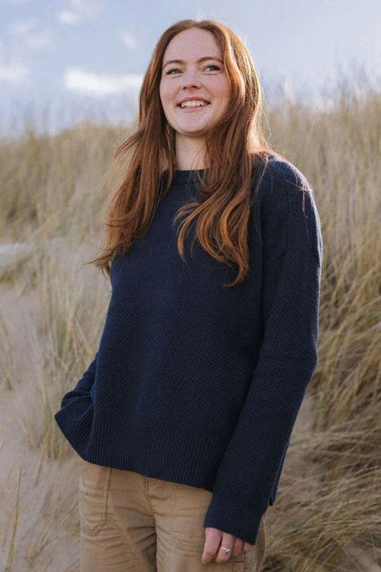 Passenger Womens Cove Organic Cotton Knitted Jumper Rich Navy