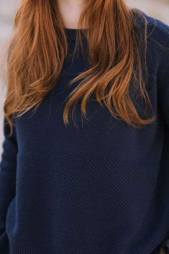 Passenger Womens Cove Organic Cotton Knitted Jumper Rich Navy