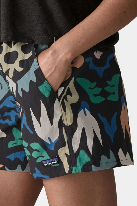 Patagonia Womens Baggies Shorts - 5 Inch Kaleido: Black