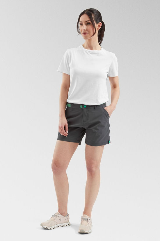 Passenger Womens 365 Trail Roll Up Shorts Charcoal