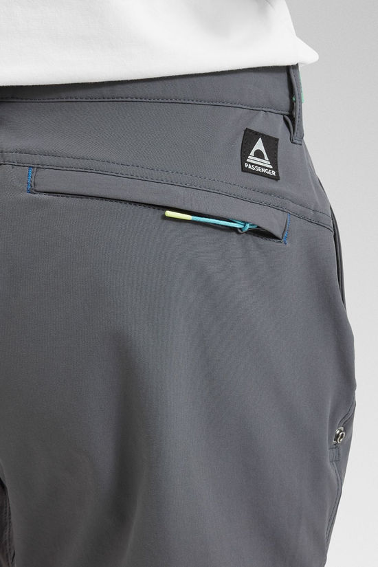 Passenger Womens 365 Trail Roll Up Shorts Charcoal