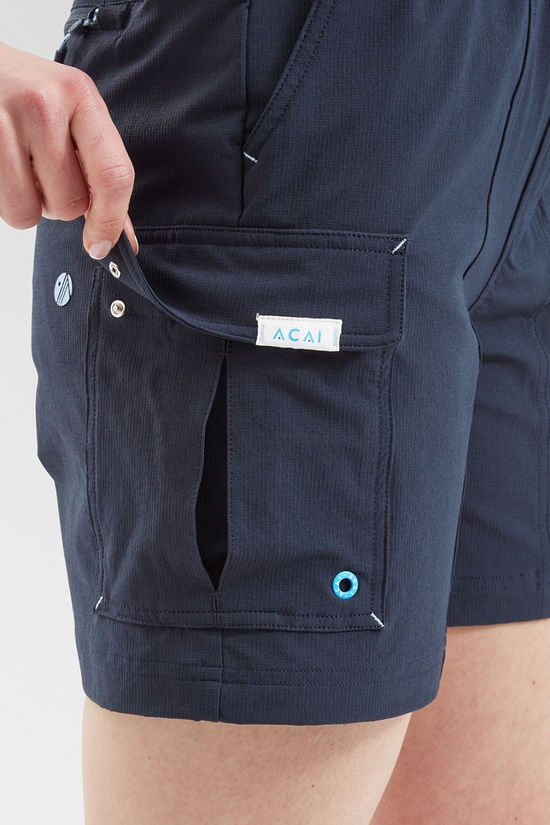 Acai Womens Trail Blaze Shorts Deep Navy