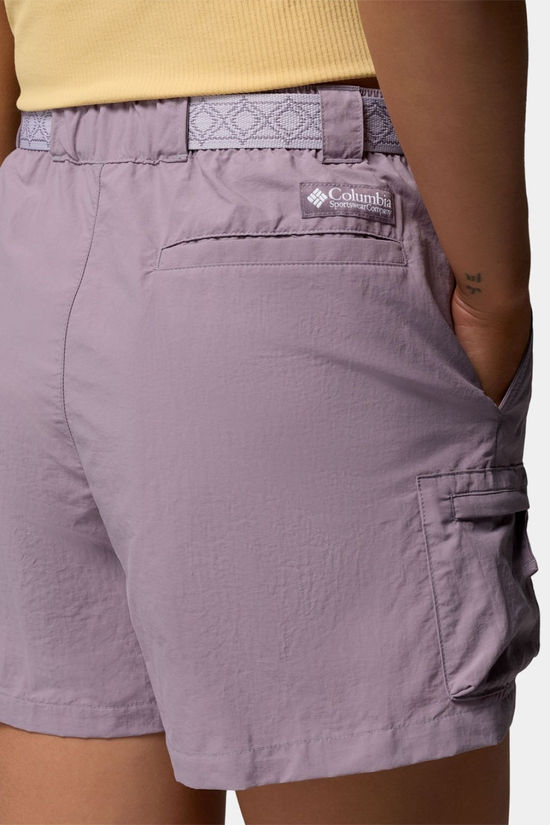 Columbia Womens Sequoia Grove Woven Shorts Shale Purple, Lavender Pearl
