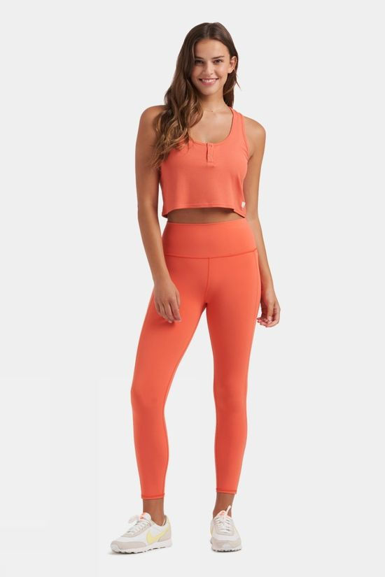 Vuori Womens Studio Pocket Leggings Grapefruit