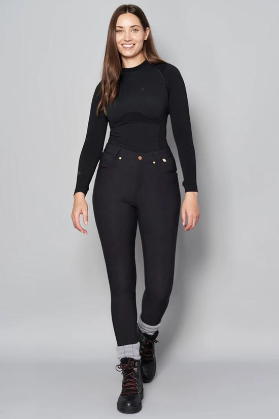 Acai Womens Thermal Skinny Outdoor Trousers Black