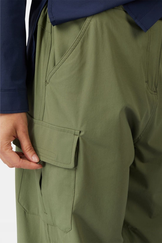 Ayacucho Womens Trailblazer Travel Cargo Trousers Olivine